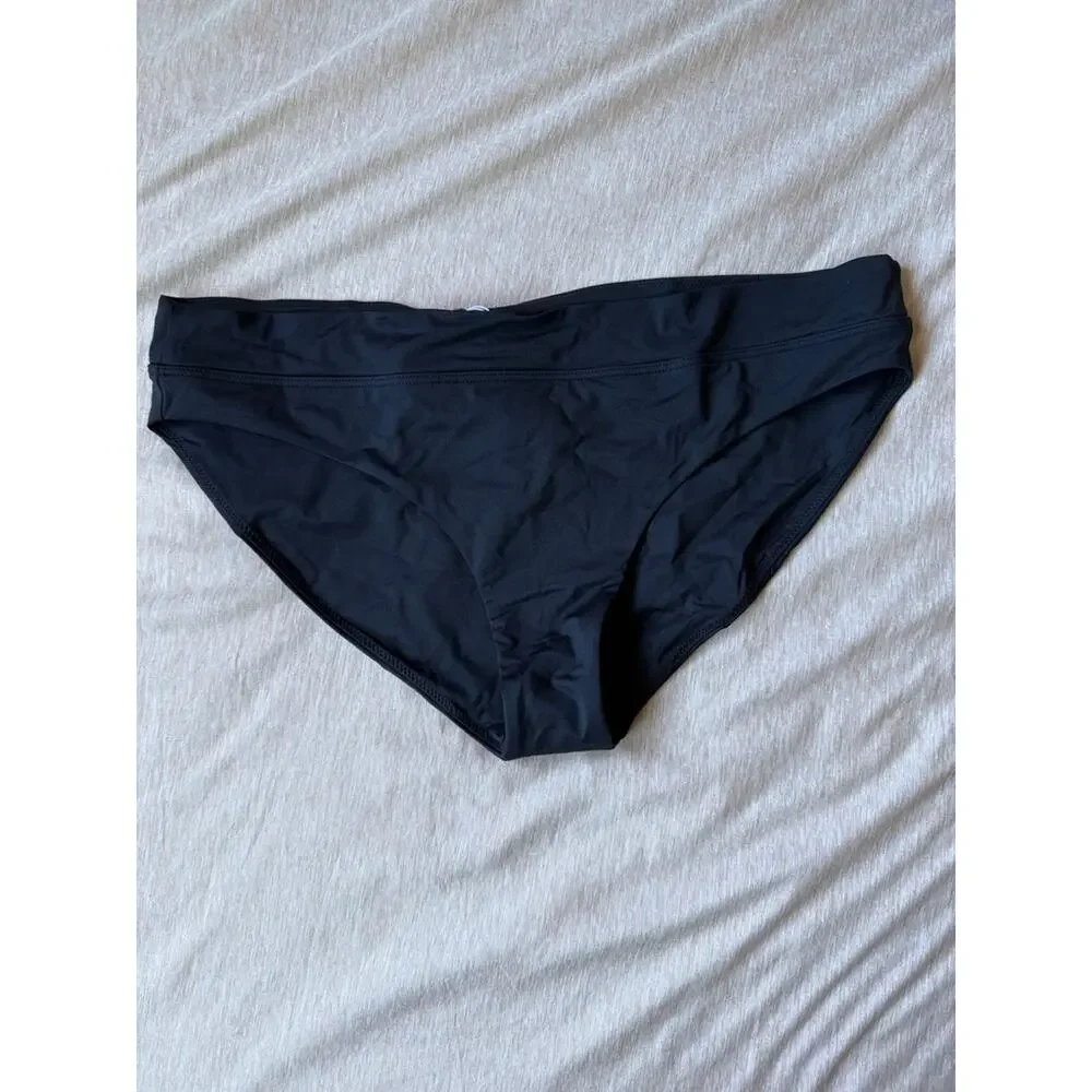 prana black summer wave swimsuit bikini bottoms women size large & x-large